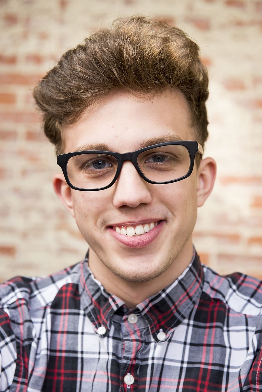 Man Wearing Eyeglasses, boy, casual, cool, cute, eyewear, face, HD wallpaper