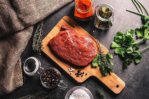 Beef Steak, bay leaf, chef, cooking, dinner, food, foodie, garden party HD wallpaper