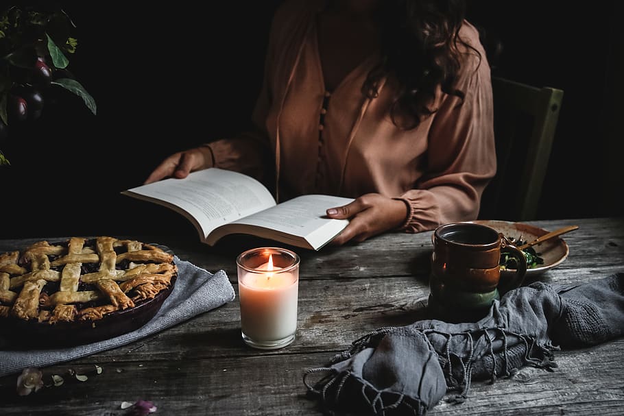 food and drink, publication, book, one person, table, refreshment HD wallpaper