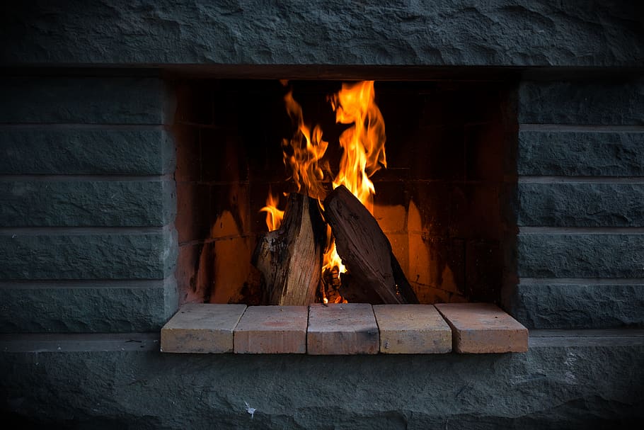 germany, oerlinghausen, wall, stone, rock, hot, bricks, fire HD wallpaper
