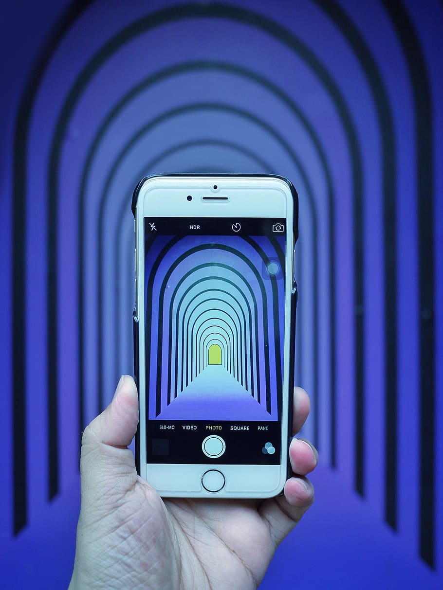 person holding silver iPhone 6, human hand, technology, human body part HD wallpaper