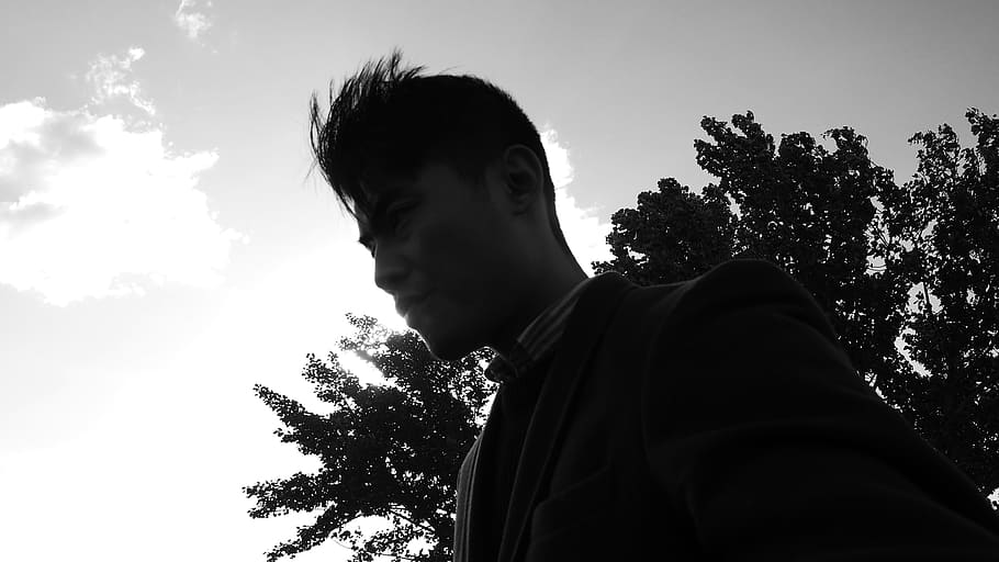 sky, tree, plant, one person, lifestyles, real people, young men HD wallpaper