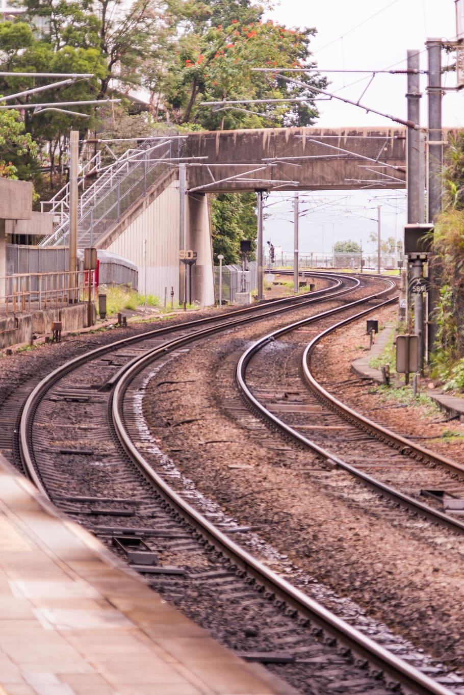 transportation, train track, railway, vehicle, terminal, train station HD wallpaper