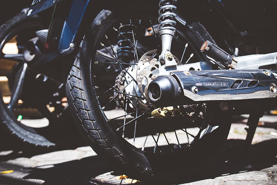 Photo of Motorcycle Muffler, fast, machine, metal, motorbike HD wallpaper