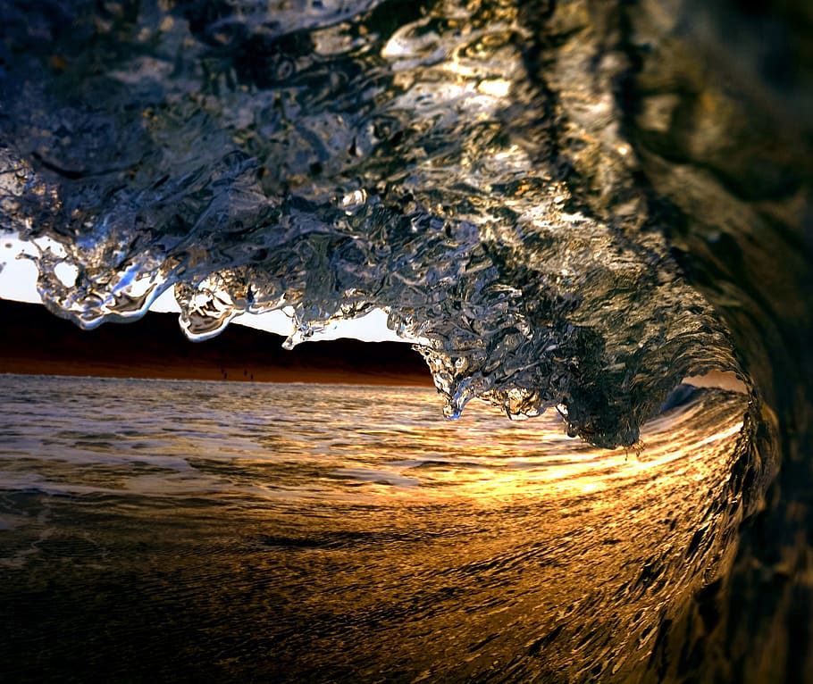 Glass Wallpaper 4K, 8K, 5K, Waves