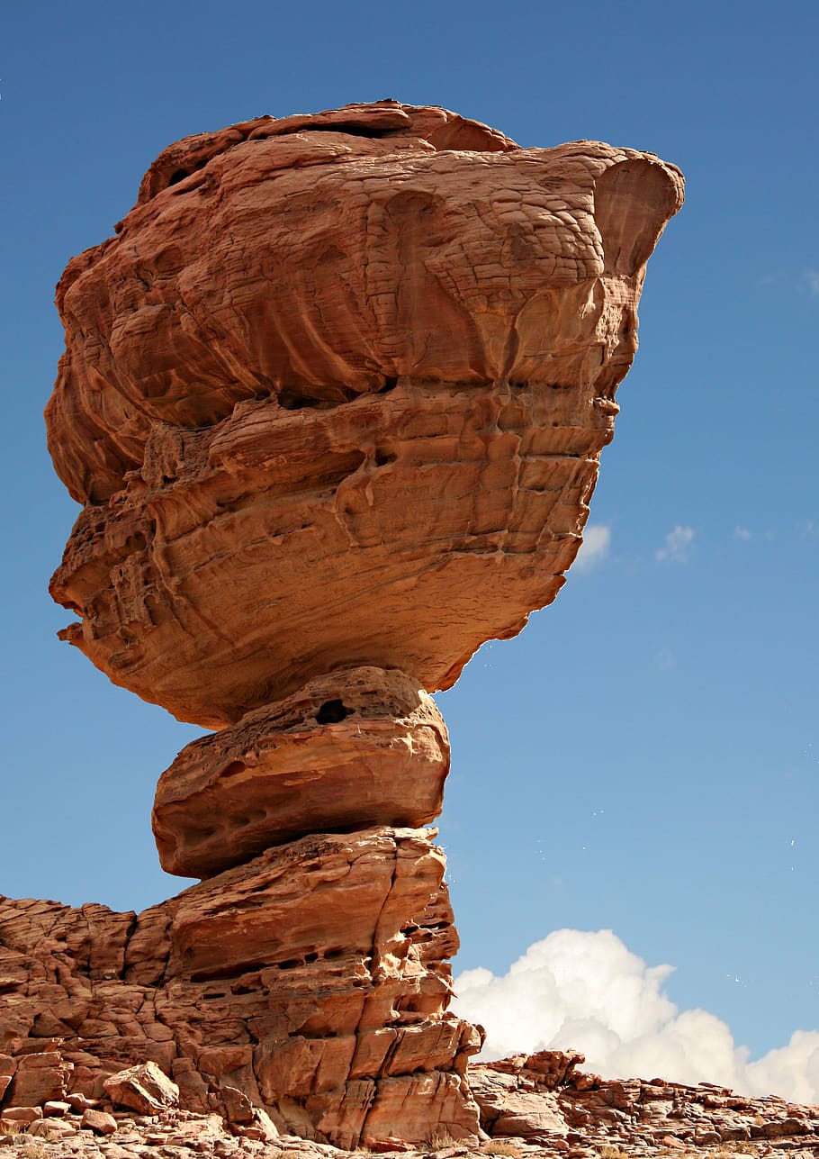 HD wallpaper mushroom rock, rock pedestal, pedestal rock, rock
