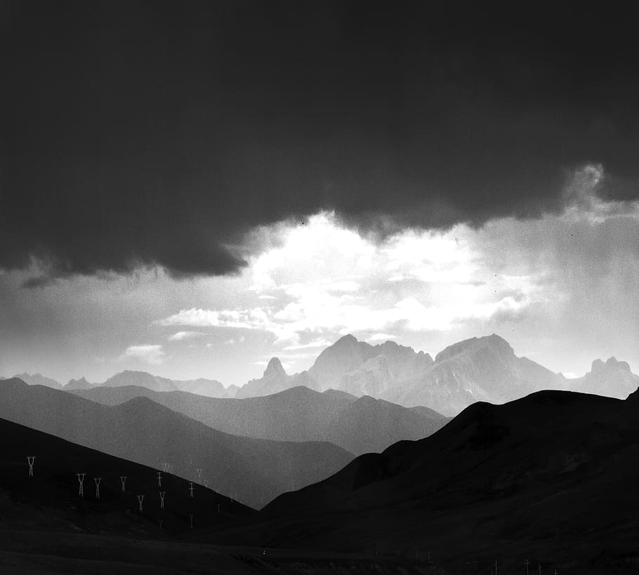 tibet, cloud, mountain, sky, mountain range, beauty in nature HD wallpaper