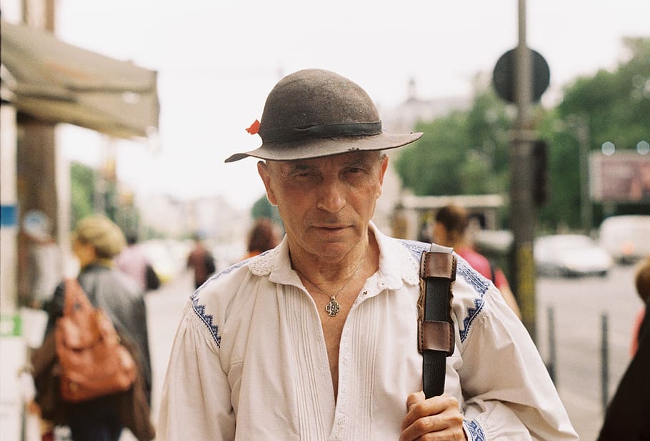 romania, bucharest, one person, senior adult, hat, focus on foreground HD wallpaper