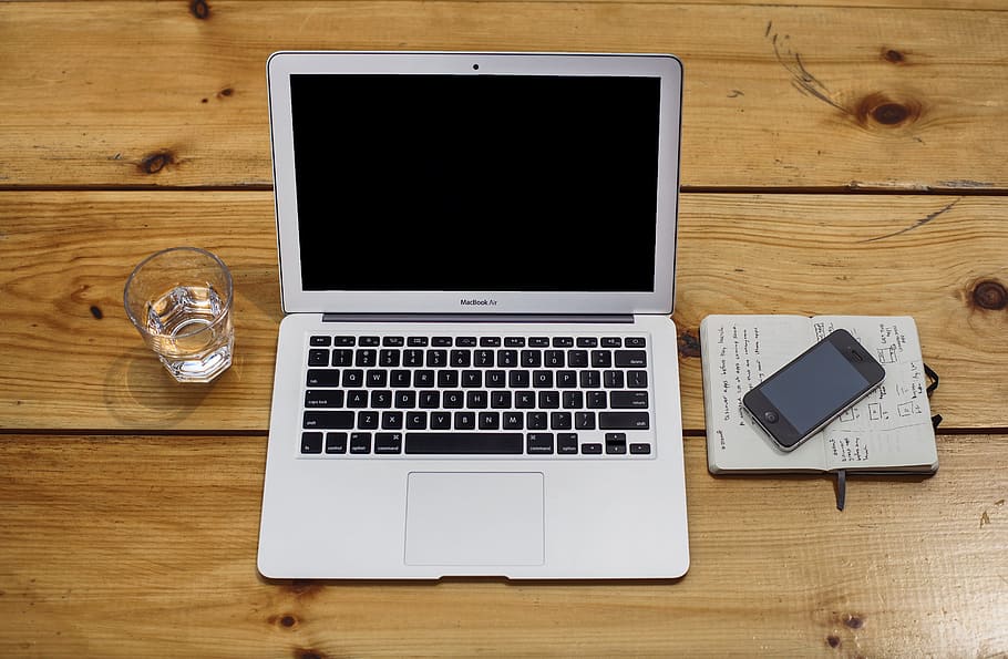 laptop, iphone, macbook, apple, technology, multimedia, personal computer HD wallpaper