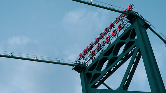 amusement park, construction crane, roller coaster, utility pole HD wallpaper