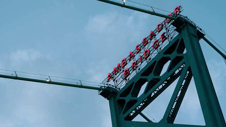 amusement park, construction crane, roller coaster, utility pole HD wallpaper