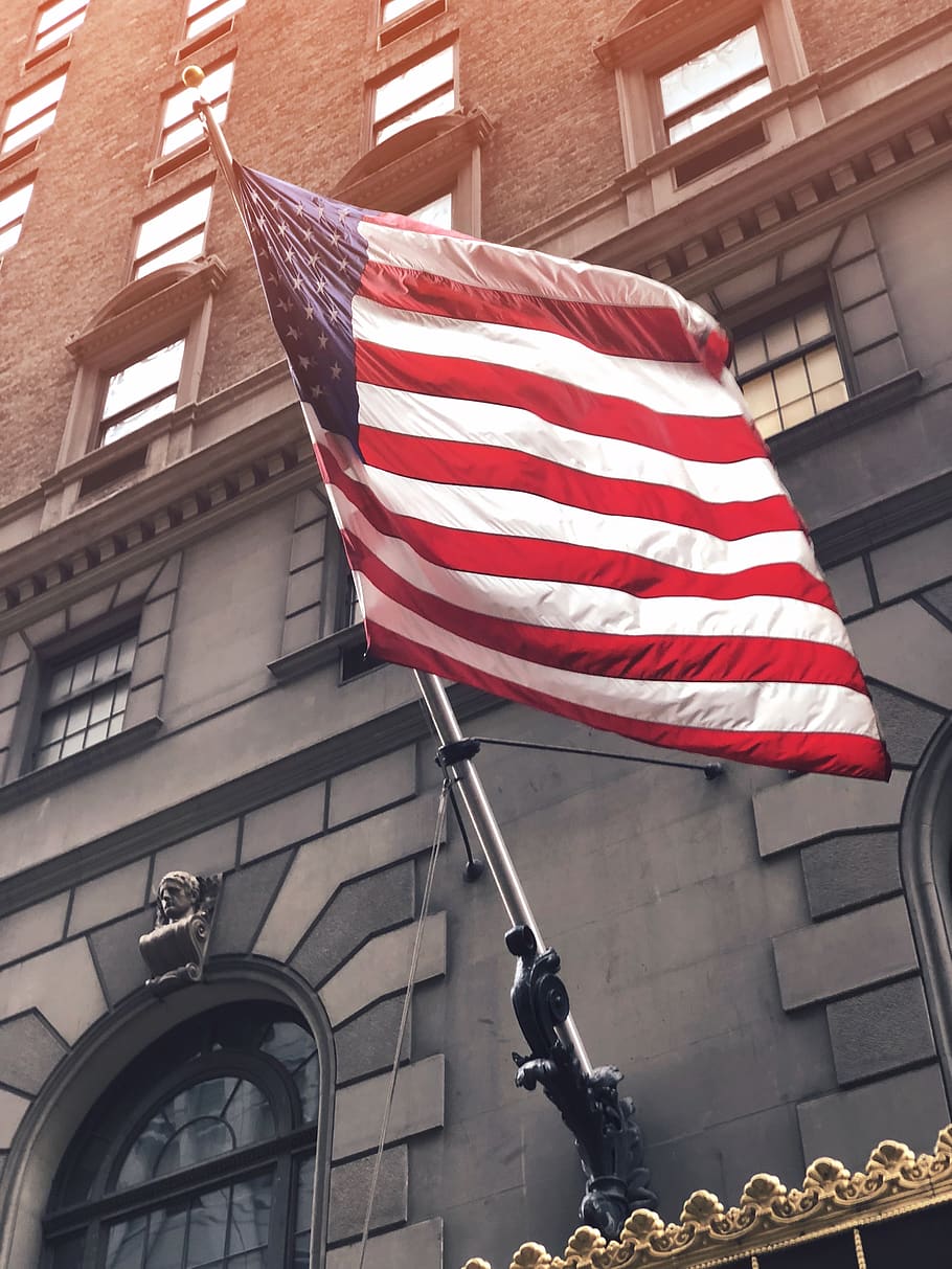 architecture, flag, building exterior, built structure, patriotism HD wallpaper