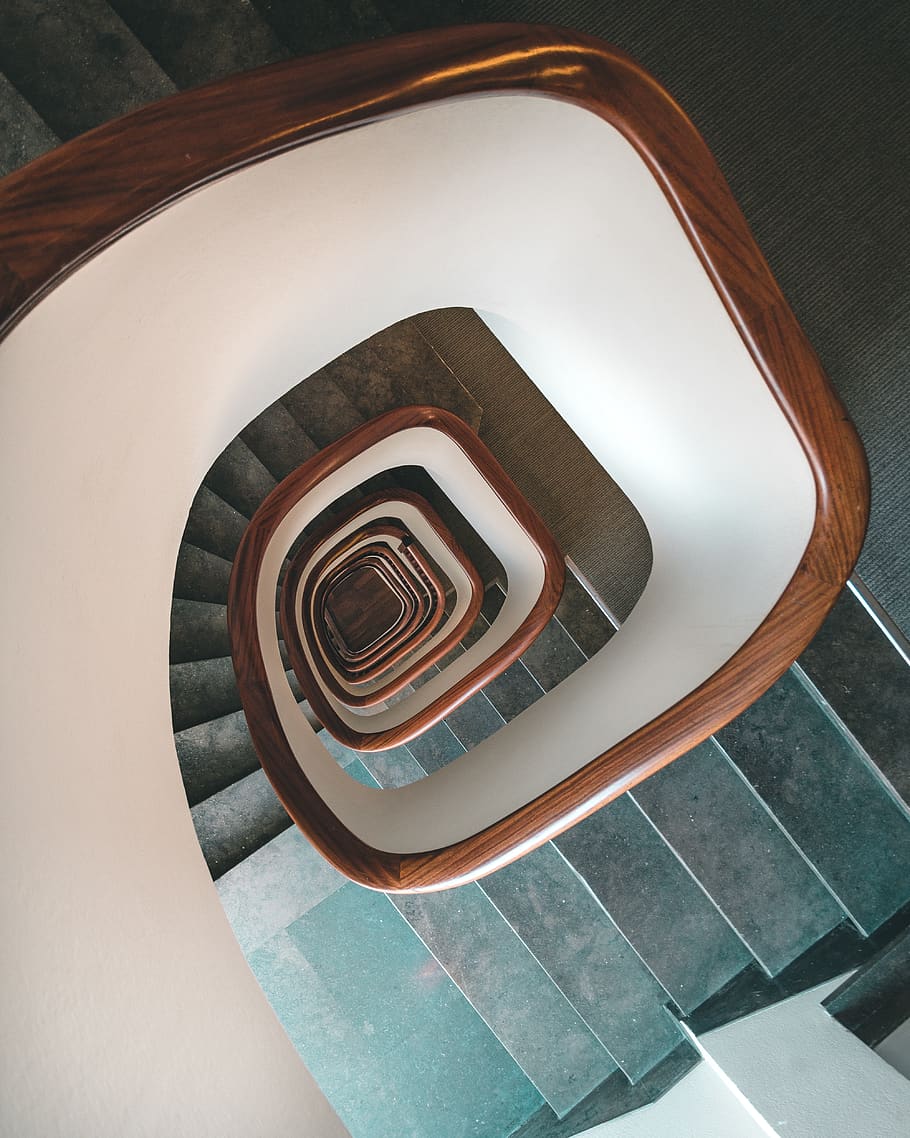 architecture, spiral staircase, barcelona, steps and staircases