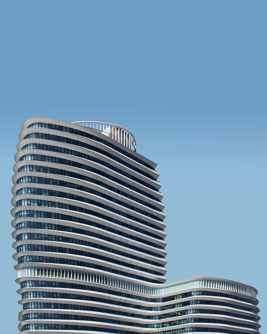 white high-rise building, sky, architecture, built structure HD wallpaper