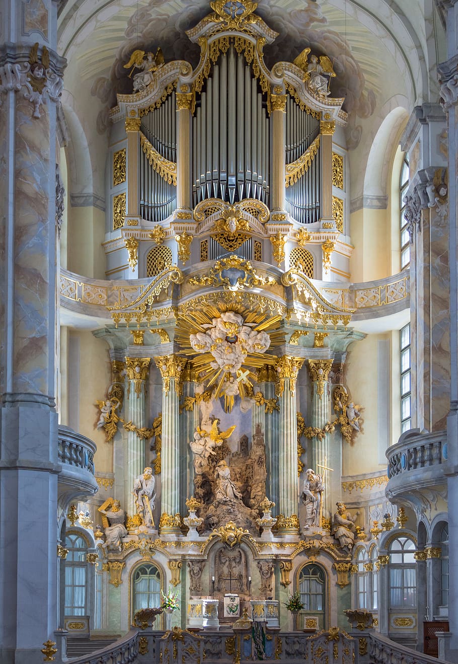 frauenkirche, dresden, altar, architecture, landmark, building HD wallpaper