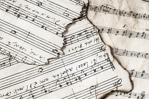 Music Notes, burnt, close-up, composition, document, music sheet HD wallpaper