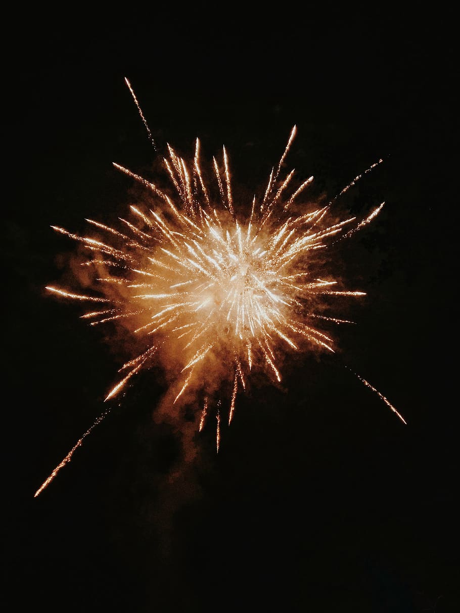 fireworks display, motion, event, celebration, blurred motion HD wallpaper