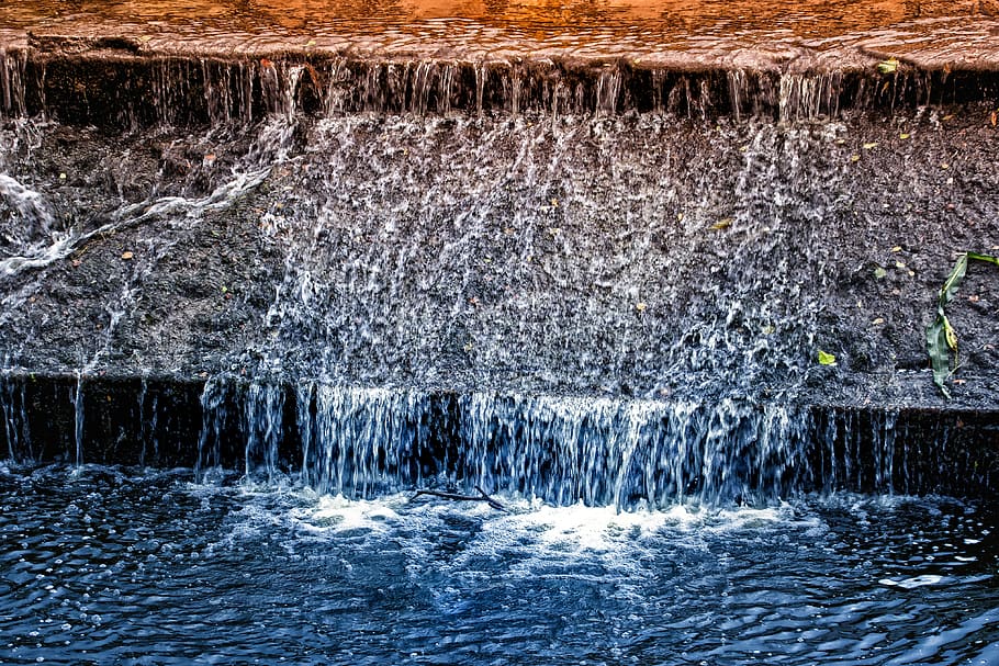 waterfall, nature, river, cascade, bach, falls, murmur, inject HD wallpaper