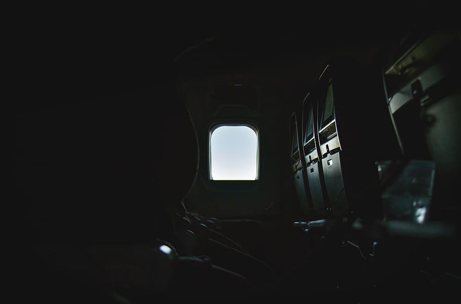 plane, air, window, seats, airplane, vehicle interior, mode of transportation HD wallpaper