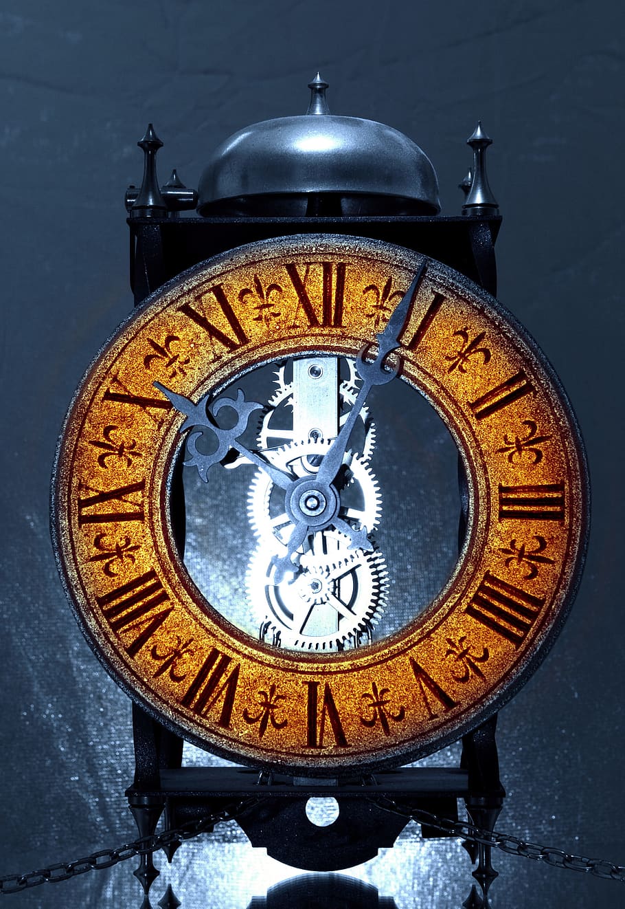 con2011, clock, no people, number, close-up, time, snow, metal HD wallpaper