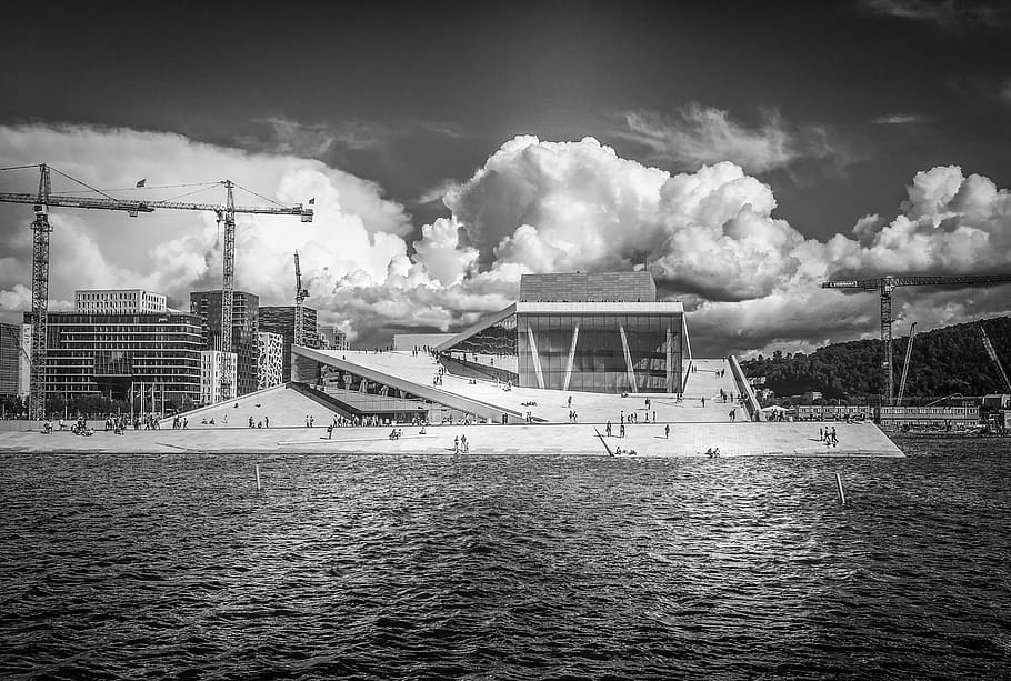 norway, oslo, architecture, cloud - sky, built structure, building exterior HD wallpaper