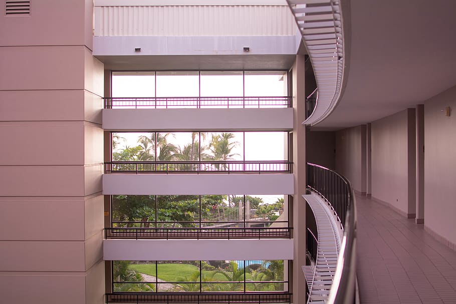 hotel, architecture, lines, resort, hawaii, honeymoon, travel HD wallpaper