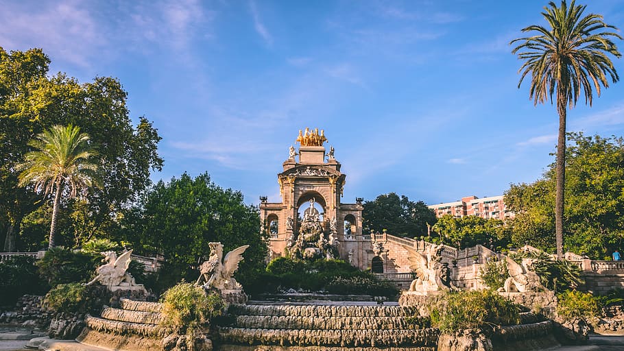 Historical Structure With Fountain, ancient, architectural, architecture HD wallpaper