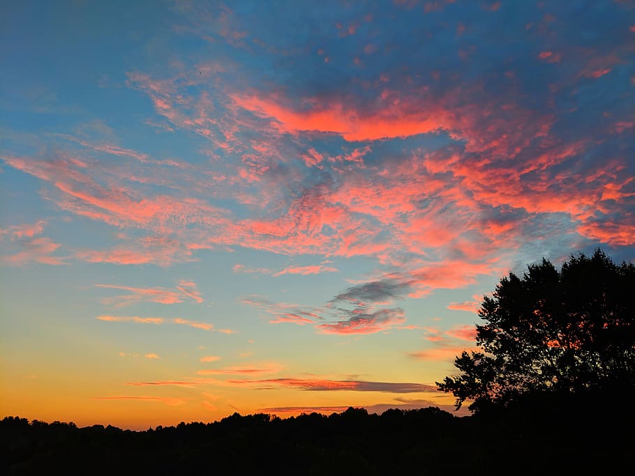 united states, louisville, scenic loop, sky, clouds, paint, HD wallpaper