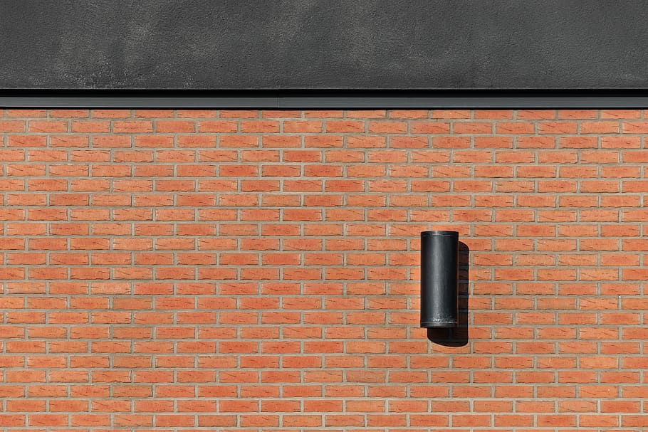 black tool on wall, brick, magnolia park, wrocław, poland, grey HD wallpaper