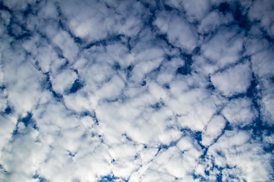 clouds, blue, white, nature, sky, cloud - sky, backgrounds HD wallpaper