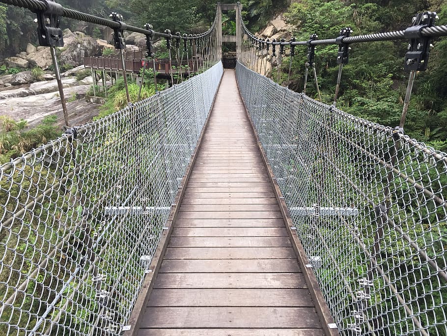 taiwan, 神仙谷瀑布 valley of the gods waterfall, bridge