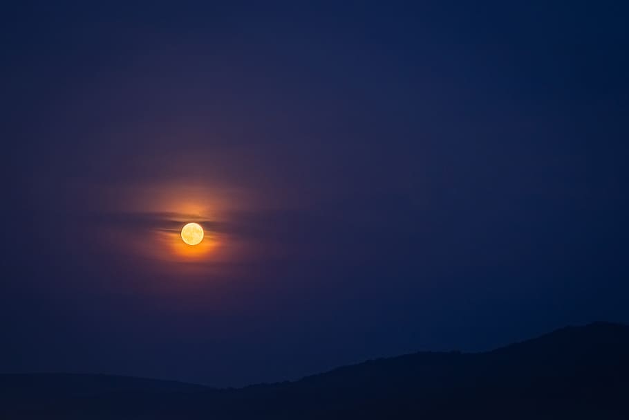 romania, cluj napoca, sky, scenics - nature, night, moon, beauty in nature HD wallpaper