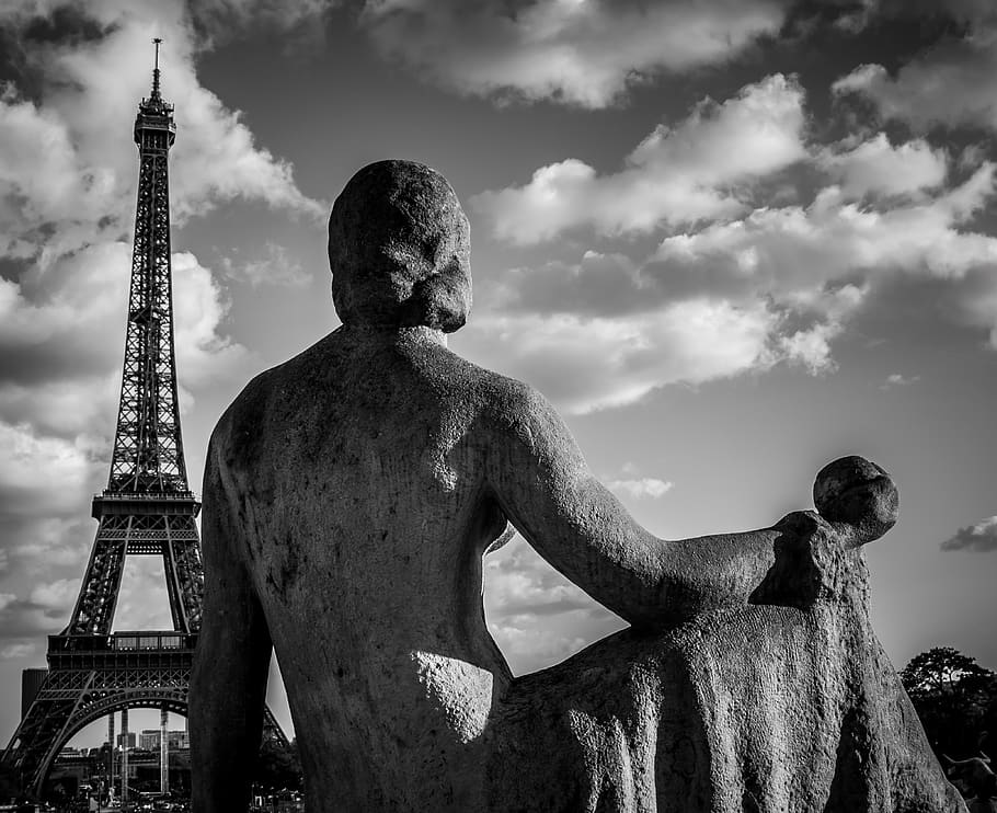 paris, france, eiffel tower, sculpture, art and craft, human representation HD wallpaper