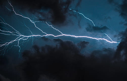photo of light and storm, night, sky, lightning, bold, strike HD wallpaper