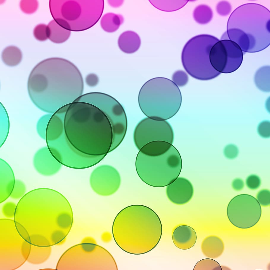 abstract, background, bright, bubbles, circle, circles, color, HD wallpaper