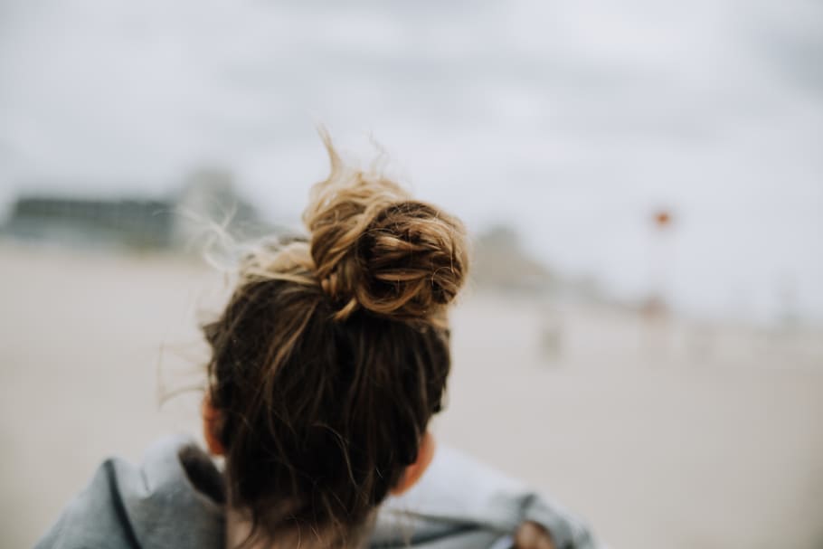 netherlands, the hague, scheveningen, windy, vw, top knot, hair HD wallpaper