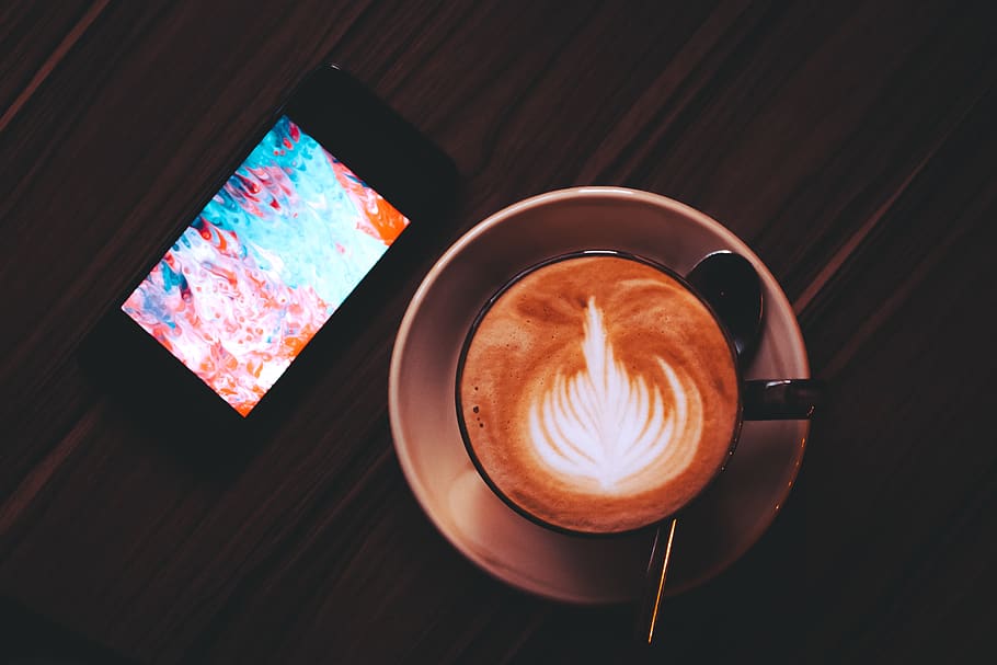coffee cup, latte, drink, beverage, tablet computer, electronics HD wallpaper