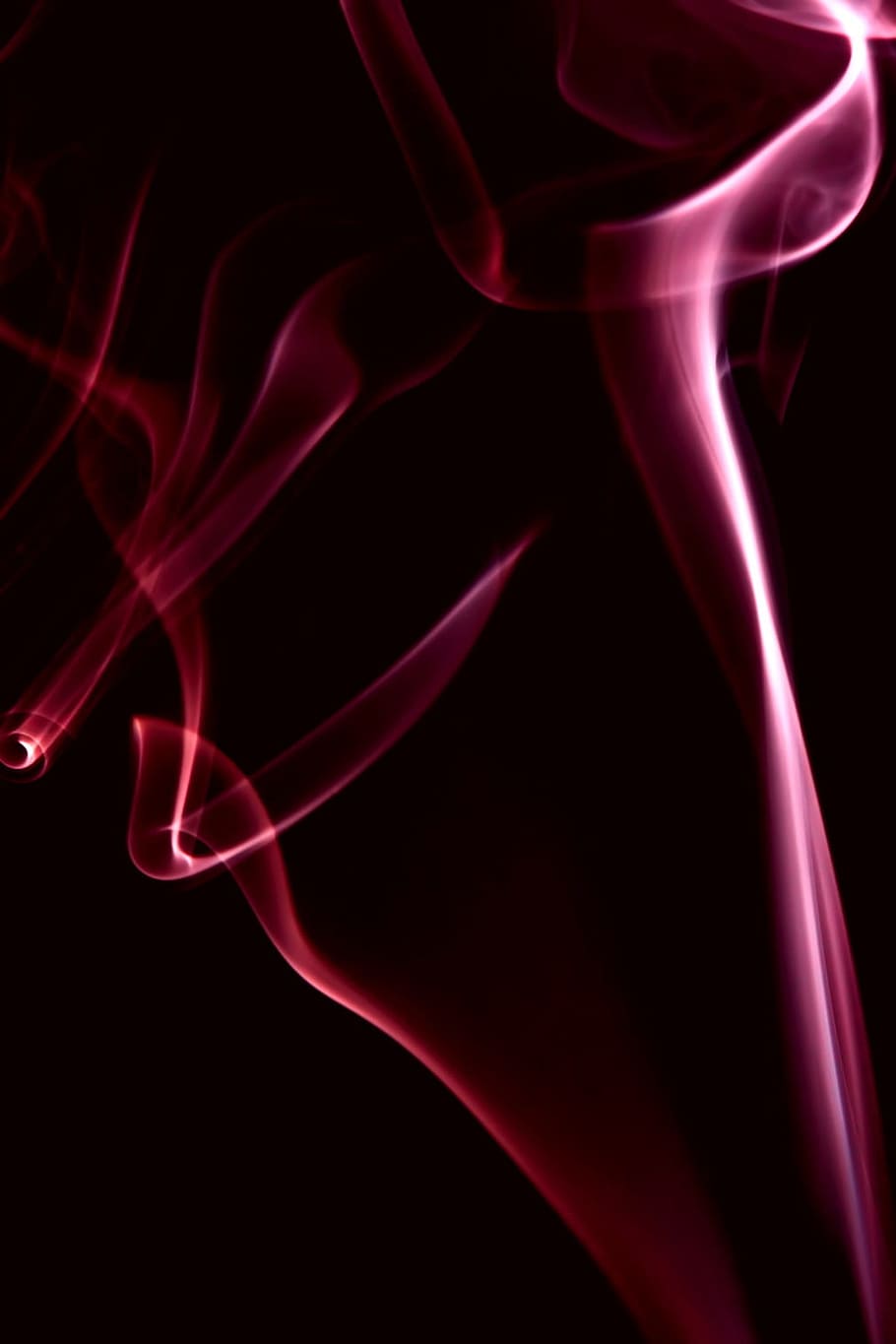 red, background, smoke, isolated, black, smooth, shape, abstract HD wallpaper