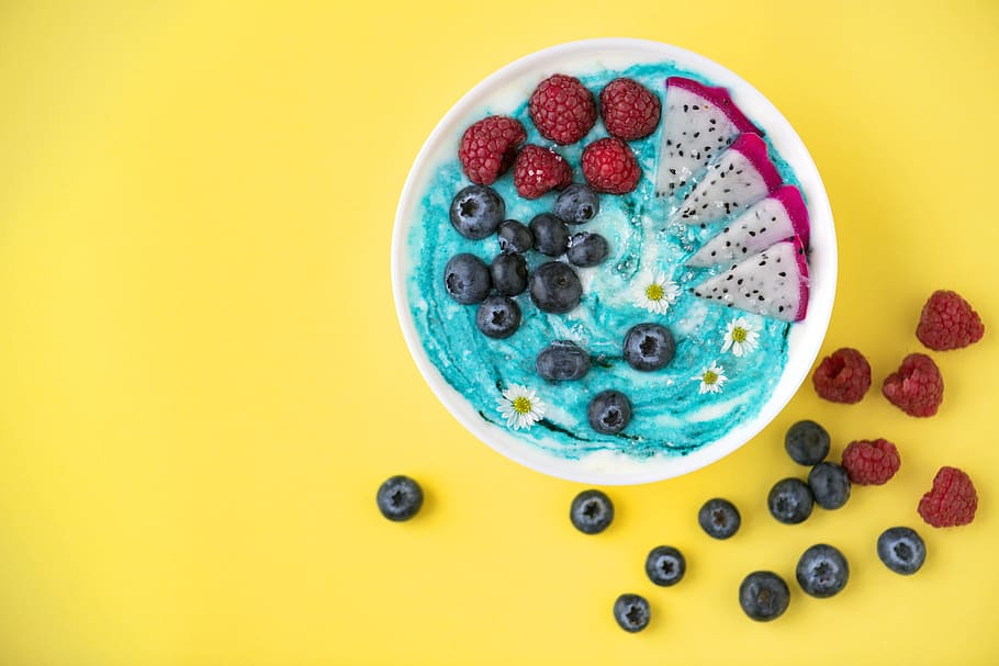 blackberry, blueberry, bowl, breakfast, brunch, closeup, colorful HD wallpaper