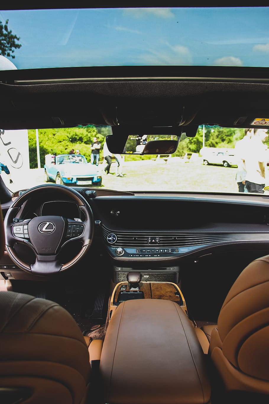 brown Lexus vehicle interior, transportation, mode of transportation HD wallpaper