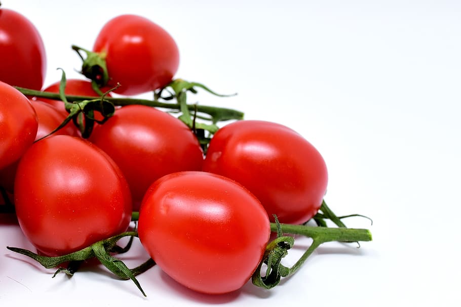 tomatoes, trusses, red, vegetables, food, vegetarian, healthy HD wallpaper
