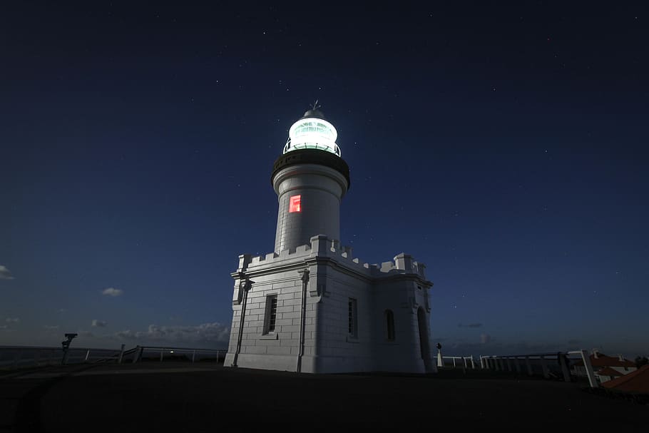 building, architecture, tower, lighthouse, australia, byron bay
