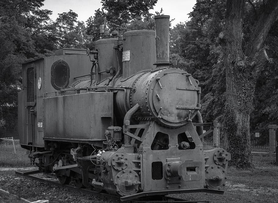 train, museum, black, white, locomotive, nostalgia, railway HD wallpaper