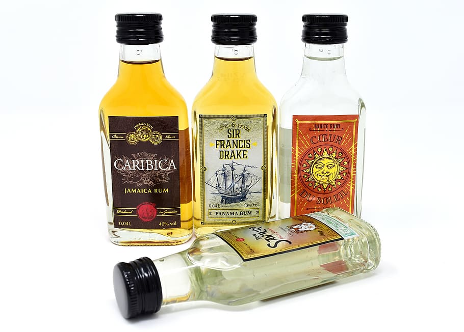rum, alcohol, bottles, different origin, alcoholic beverage HD wallpaper