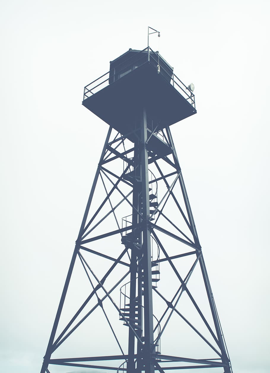 guard tower, architecture, low angle view, sky, no people, tall - high HD wallpaper