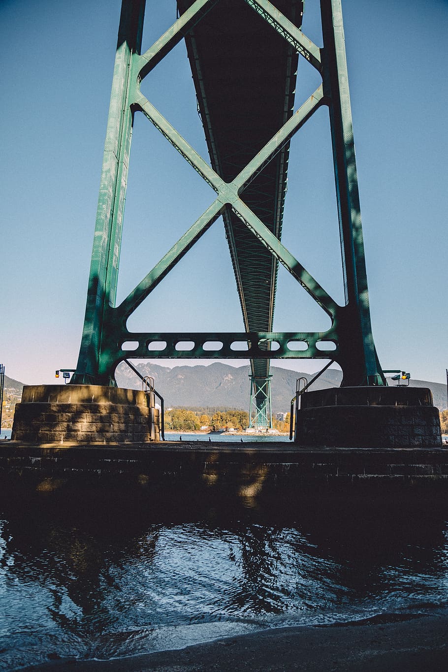 truss bridge, built structure, architecture, water, sky, bridge - man made structure HD wallpaper