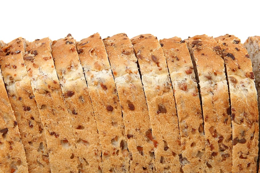 bread, food, appetite, slice, bake, baked, studio shot, brown HD wallpaper