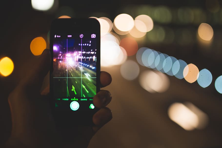 smartphone, camera, mobile, picture, image, city, road, photo HD wallpaper
