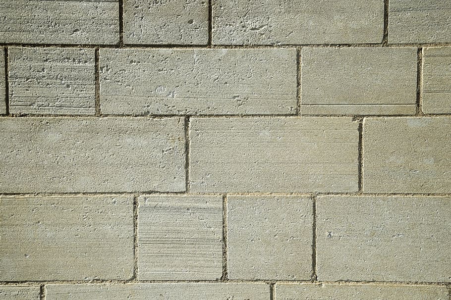 gray concrete wall, path, walkway, brick, sidewalk, pavement, HD wallpaper