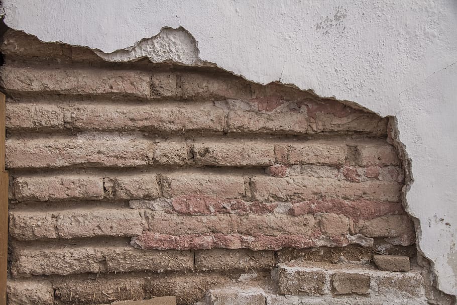 brown concrete wall brick, staircase, filter, adobe, background HD wallpaper